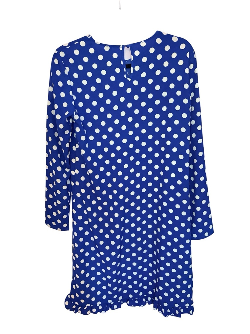ASOS Royal Blue Polka Dot Long Sleeve Dress